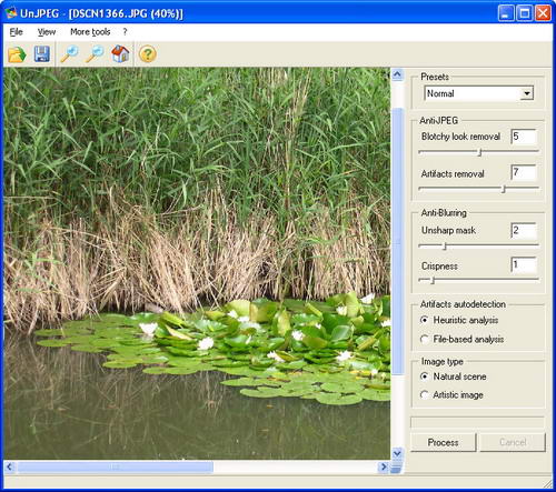 Screenshot of UnJpeg